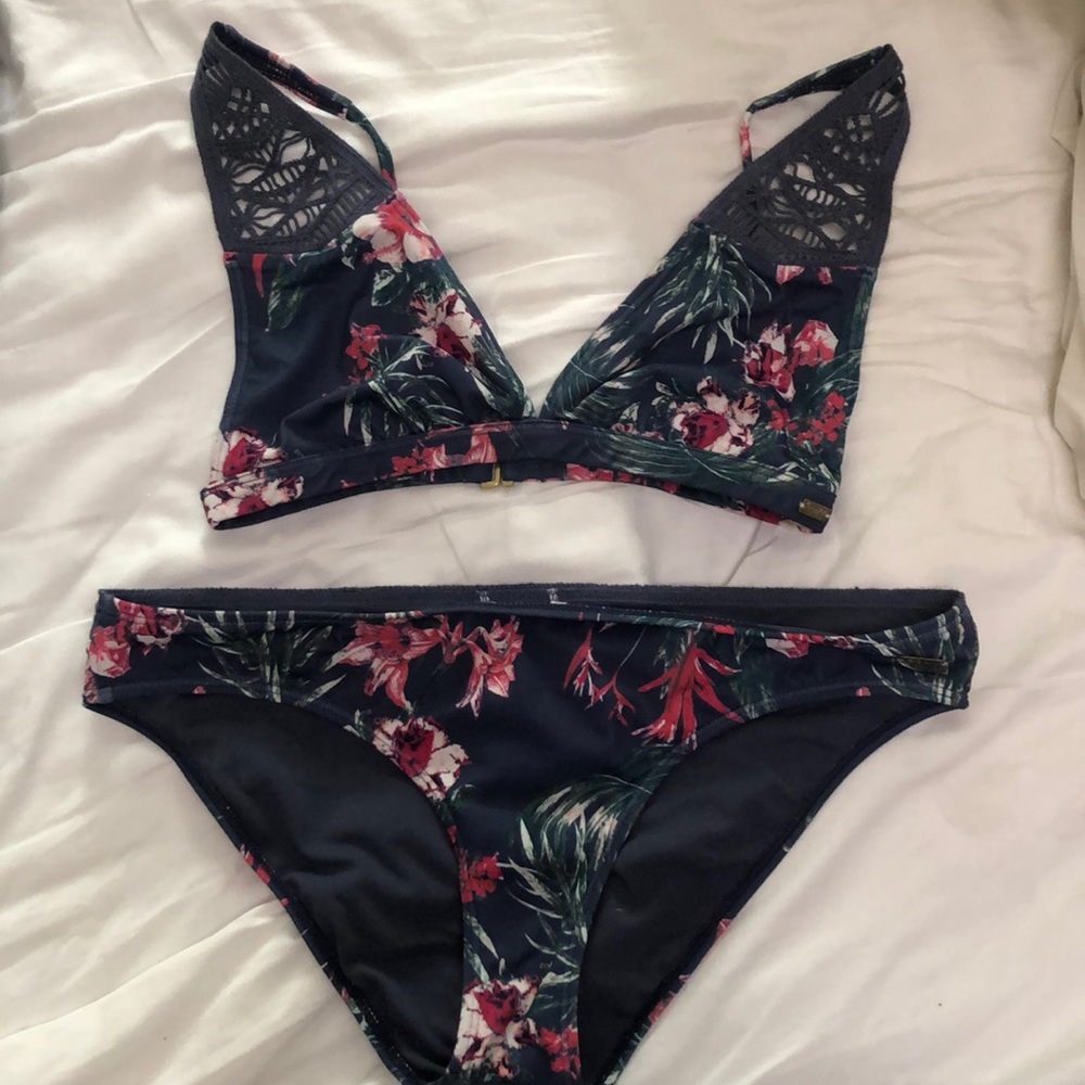 Roxy Navy Floral Bikini